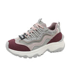 Damen trendige Chunky Sneakers mit atmungsaktivem Mesh und stabiler Sohle R&B