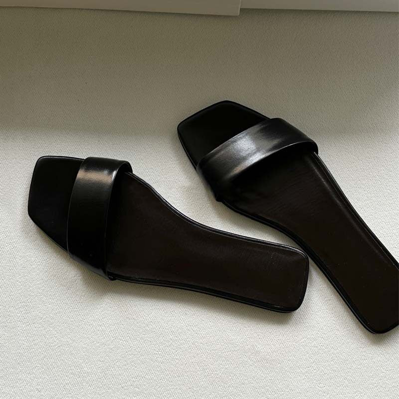 Damen Elegante Slipper mit breitem Riemendesign R&B