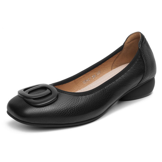 Damen Ballerinas mit dekorativem Metallelement und komfortablem Fußbett R&B