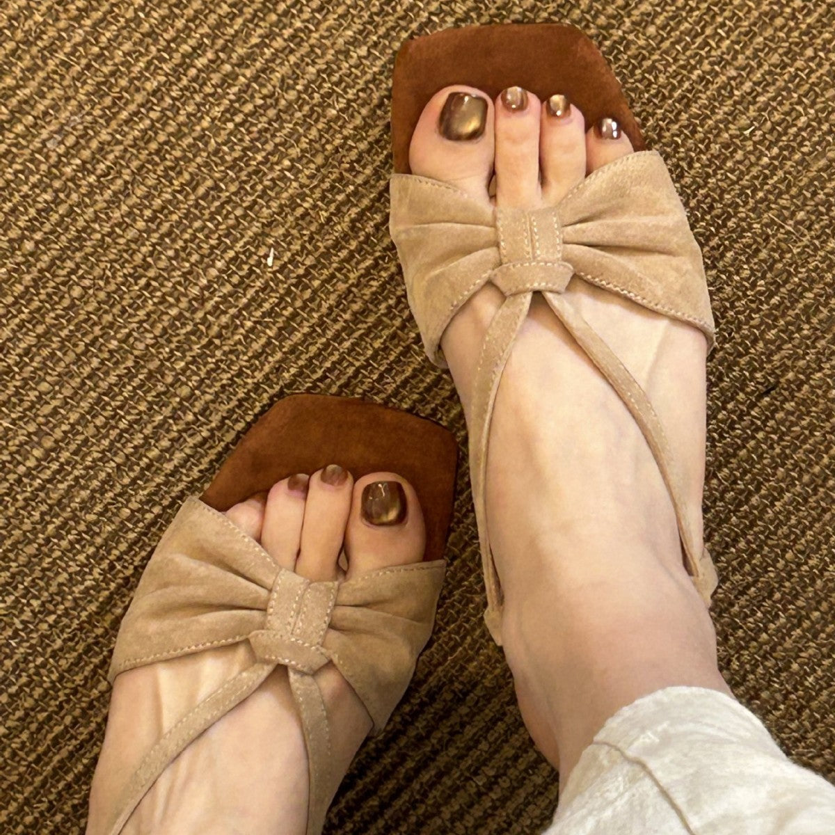 Damen Sandalen mit elegantem Schleifen-Design und komfortablem Blockabsatz R&B