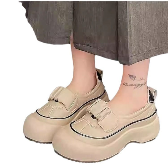Damen modische Slipper mit extra dicker Sohle und verstellbarem Klettverschluss R&B