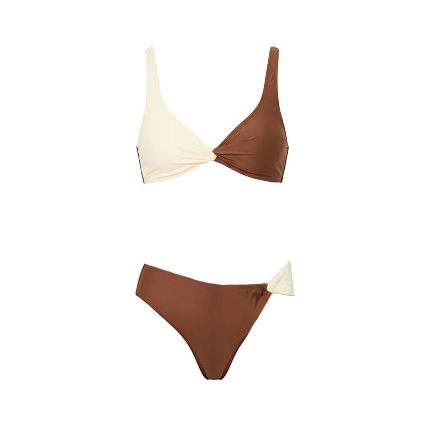 Damen Bikiniset mit eleganter Drapierung und modischem Wickelrock R&B