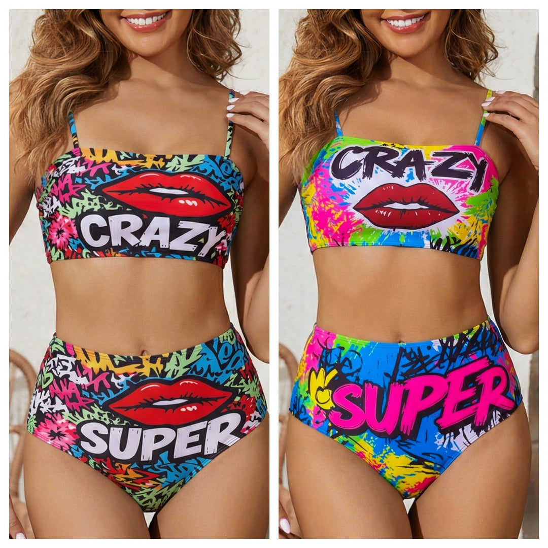 Damen Sportlicher Bikini R&B