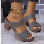 Damen Wedge-Sandalen mit komfortabler Riemenstruktur und modischem Design R&B