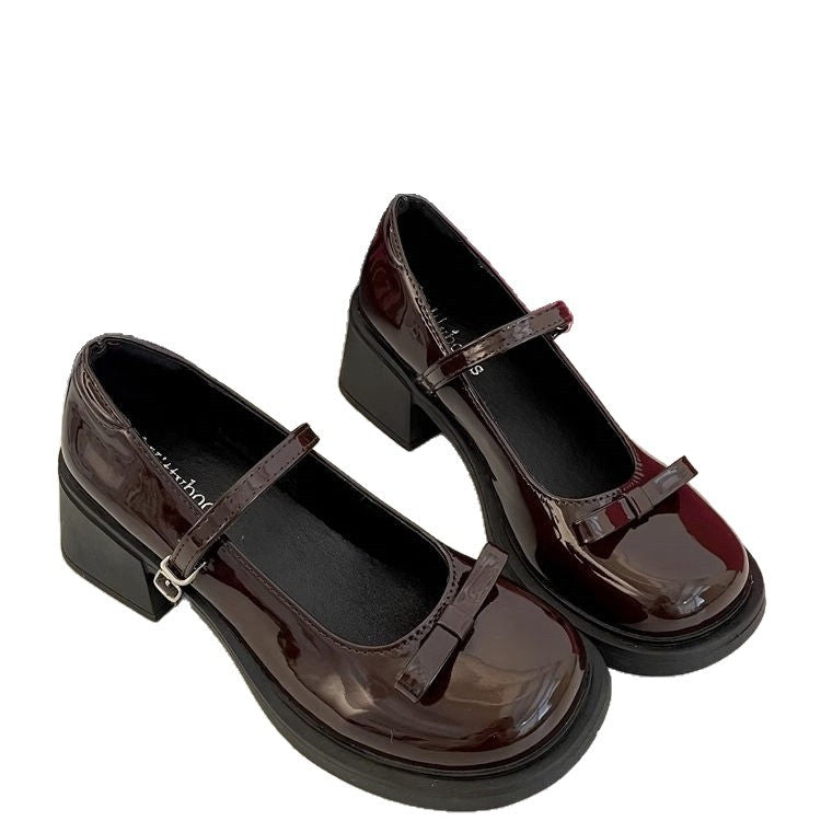 Damen Modische Mary Jane Pumps mit auffälliger Schnalle und bequemem Absatz R&B