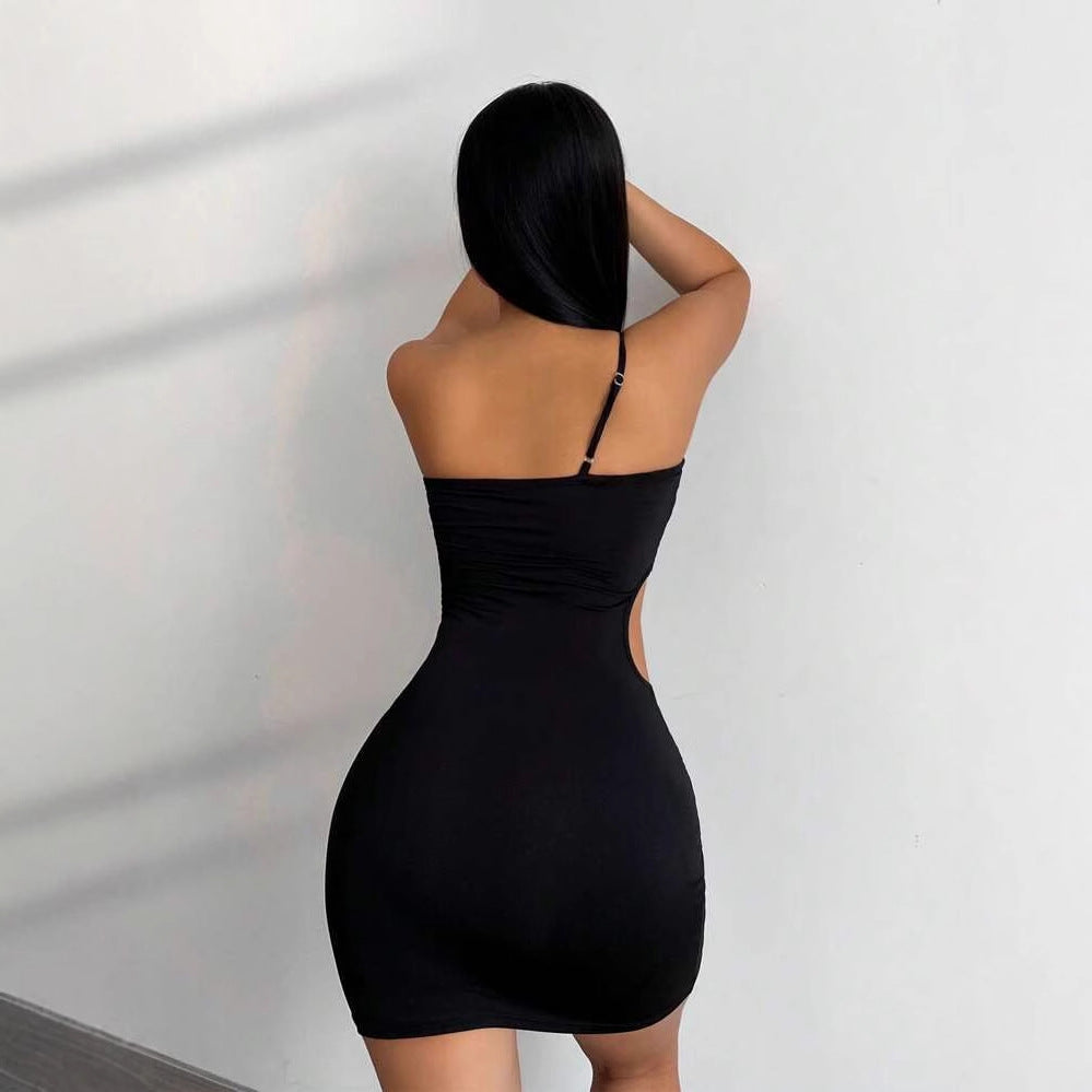 Damen Cut-Out Minikleid mit asymmetrischem Design R&B