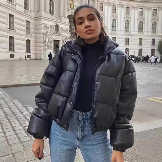 Damen kurzärmlige Daunenjacke R&B