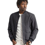 Herren lässige Bomberjacke mit praktischen Taschen und elastischen Bündchen R&B