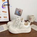 Damen Sportliche Sneakers mit modischem Design und dicker Laufsohle