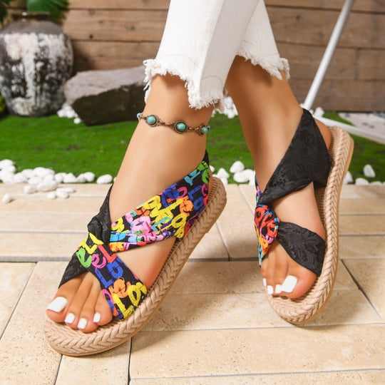 Damen modische Zehentrenner Sandalen R&B