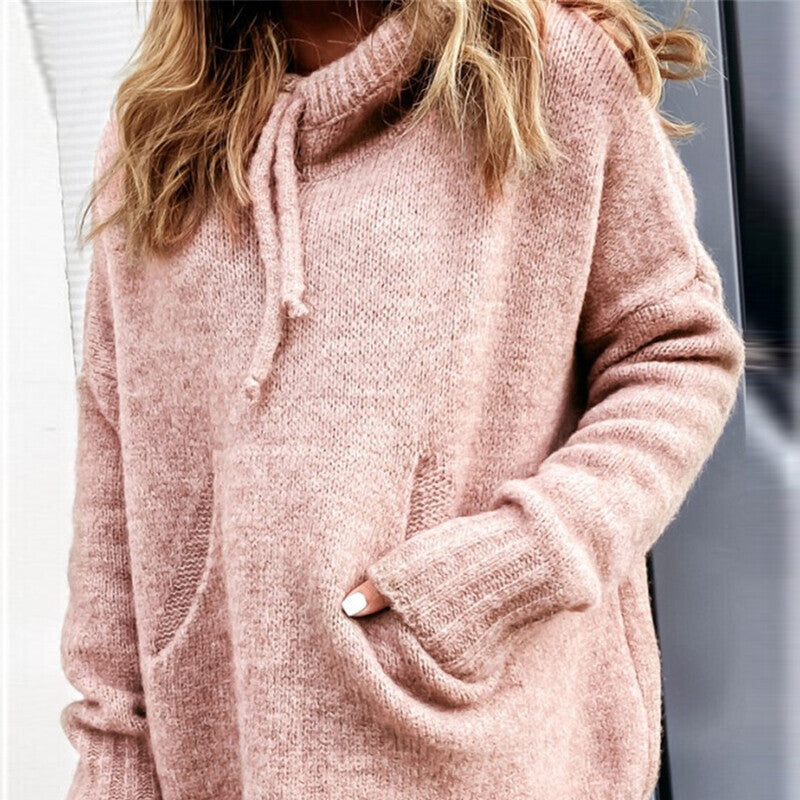 Damen Sweatshirt mit Kapuze und Kängurutasche R&B