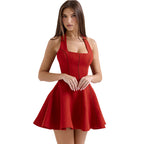 Damen Skaterkleid mit Rückenschnürung und figurumspielendem Schnitt R&B