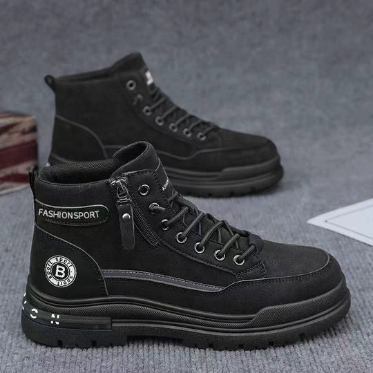 Damen Modische High-Top Stiefel mit robustem Sohlenprofil und praktischem Reißverschluss R&B