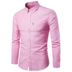 Herren nan tailliertes Oxford-Hemd mit Button-Down-Kragen und Brusttasche R&B