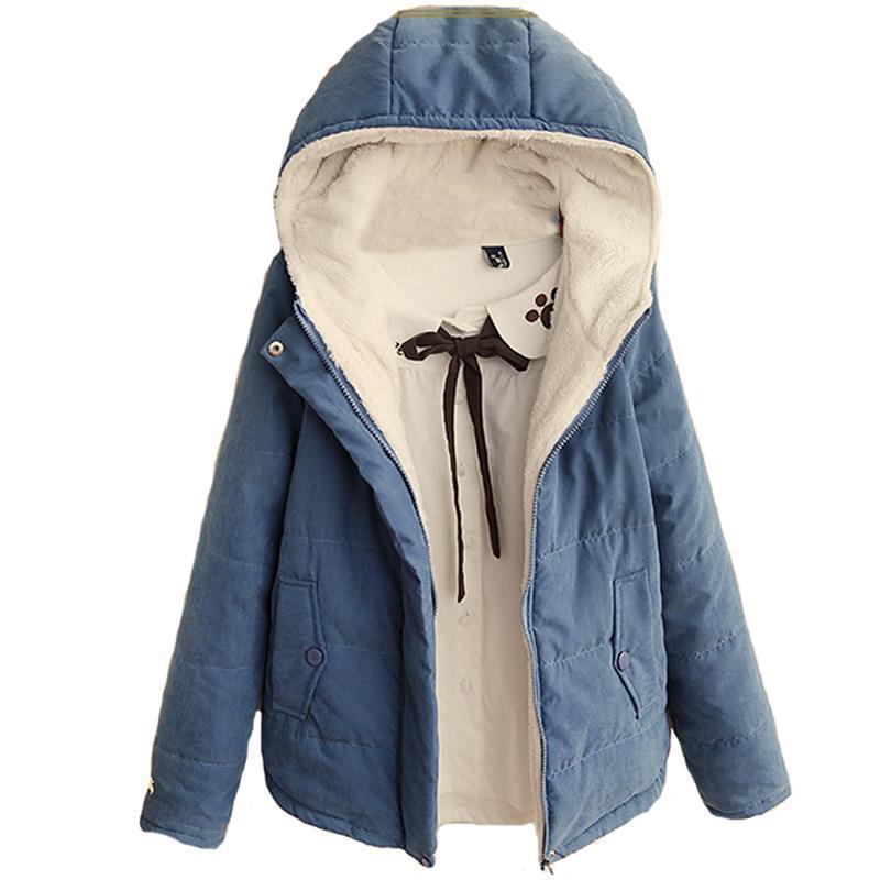 Damen gesteppte Kapuzenjacke mit kuscheligem Futter und praktischen Taschen R&B