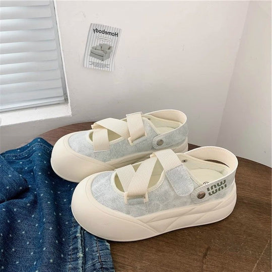 Damen modische Slip-On Clogs mit verstellbaren Riemen und komfortabler dämpfender Sohle R&B