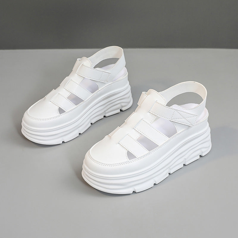 Damen Plattform-Sandalen mit verstellbarem Riemen und rutschfester Sohle R&B