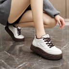 Damen warme High-Top Sneakers mit dämpfendem Innenfutter und rutschfester Laufsohle R&B