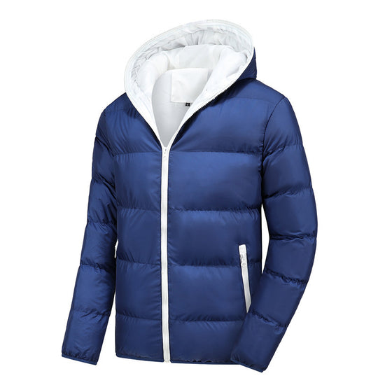 Herren isolierte Daunenjacke mit abnehmbarer Kapuze R&B