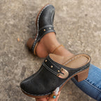 Damen Hohe Clogs mit floralem Muster und ergonomischem Fußbett R&B