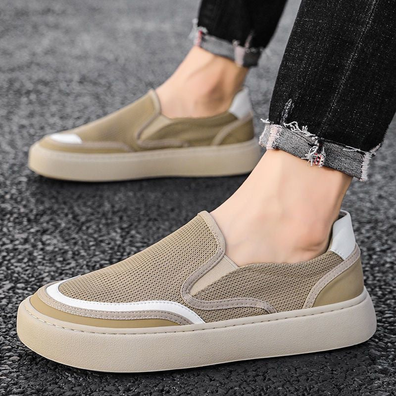 Damen Bequeme Slip-On Sneakers mit atmungsaktiver Mesh-Oberfläche und rutschfester Laufsohle R&B