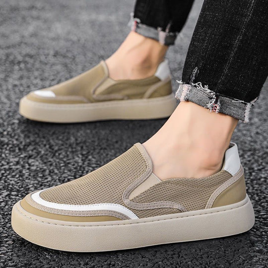 Damen Bequeme Slip-On Sneakers mit atmungsaktiver Mesh-Oberfläche und rutschfester Laufsohle R&B