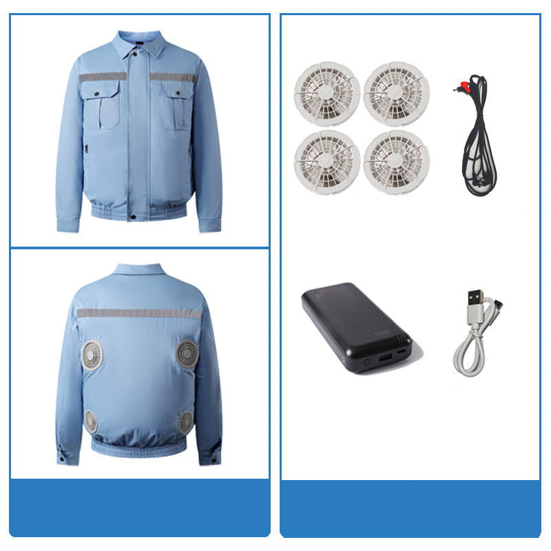 Unisex Nan kühlende Ventilationsjacke mit integrierten Lüftern und USB-Anschluss R&B