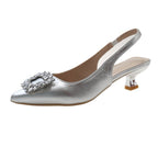 Damen Slingback Pumps mit Strassbesetztem Detail R&B