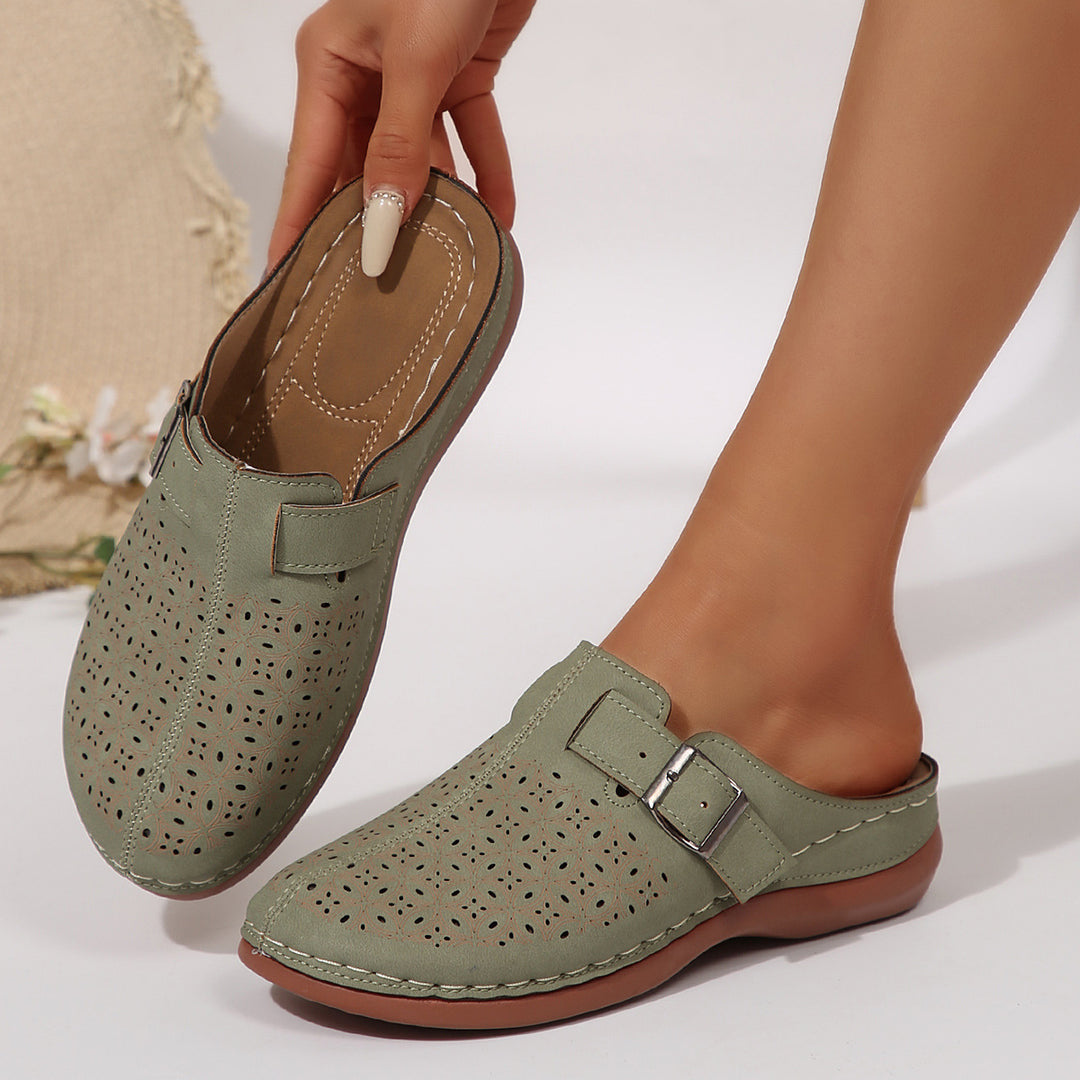 Damen Komfortable Clogs mit raffiniertem Lochmuster R&B