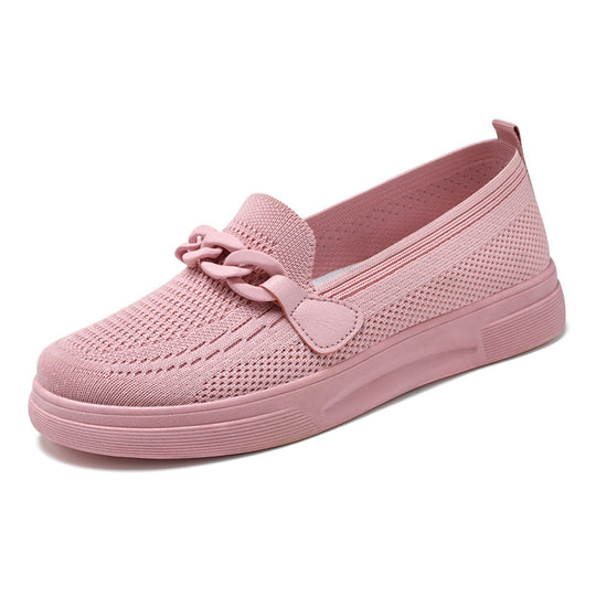 Damen Slip-On Freizeit-Schuhe mit modischem Ketten-Design R&B