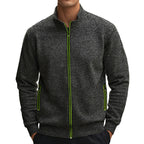 Herren Sweatjacke mit hohem Kragen und praktischen Reißverschlusstaschen