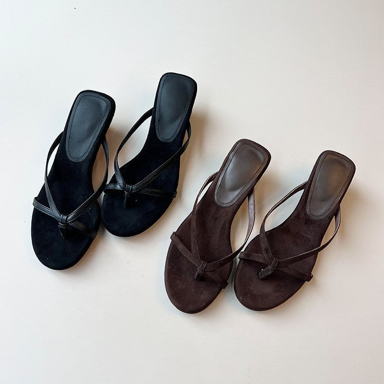 Damen modische Zehentrenner mit elegantem Riemchendesign R&B