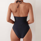 Damen Einteiliger Badeanzug mit transparenten Einsätzen R&B