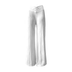 Damen Palazzo-Hose mit moderner Rippstruktur und hohem Bund R&B