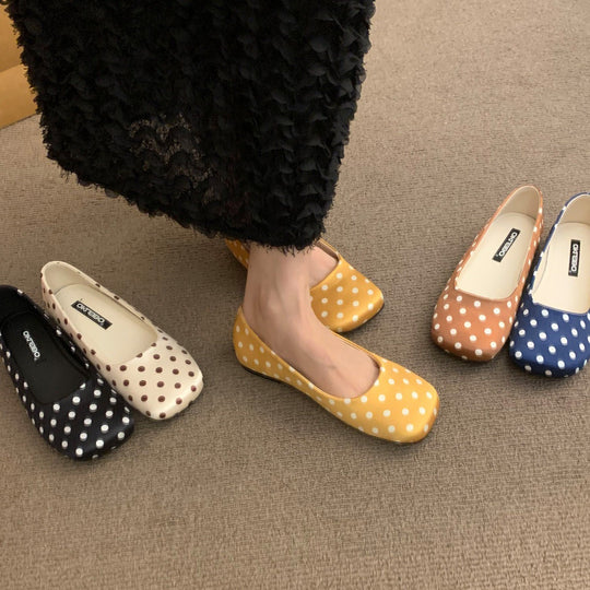 Damen Bequeme Ballerinas mit modischem Punktemuster R&B