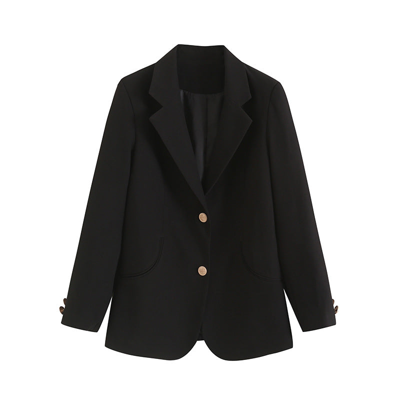 Damen elegante Blazerjacke mit strukturiertem Schnitt und praktischen Taschen R&B