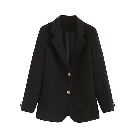 Damen elegante Blazerjacke mit strukturiertem Schnitt und praktischen Taschen R&B