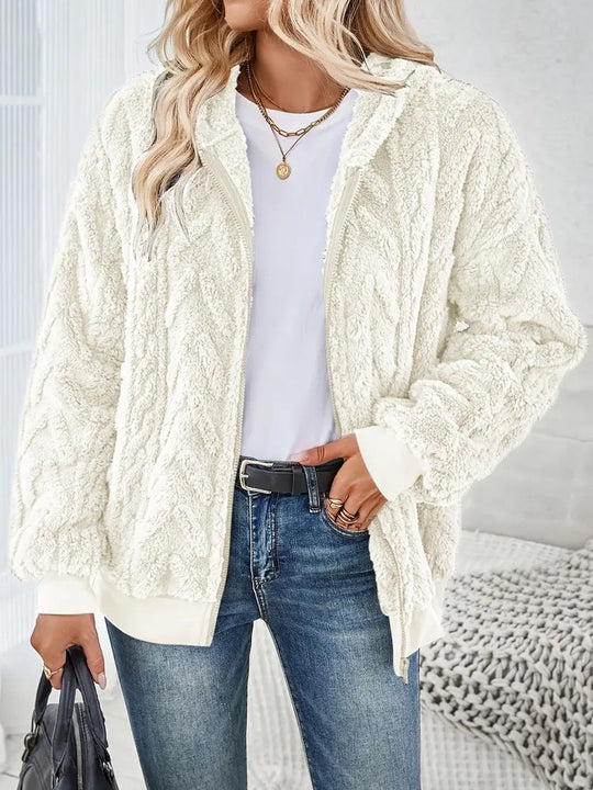 Damen Fleece-Jacke mit Struktur R&B