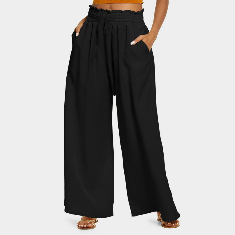 Damen Weite Palazzo-Hose mit elastischem Bund und praktischen Taschen R&B
