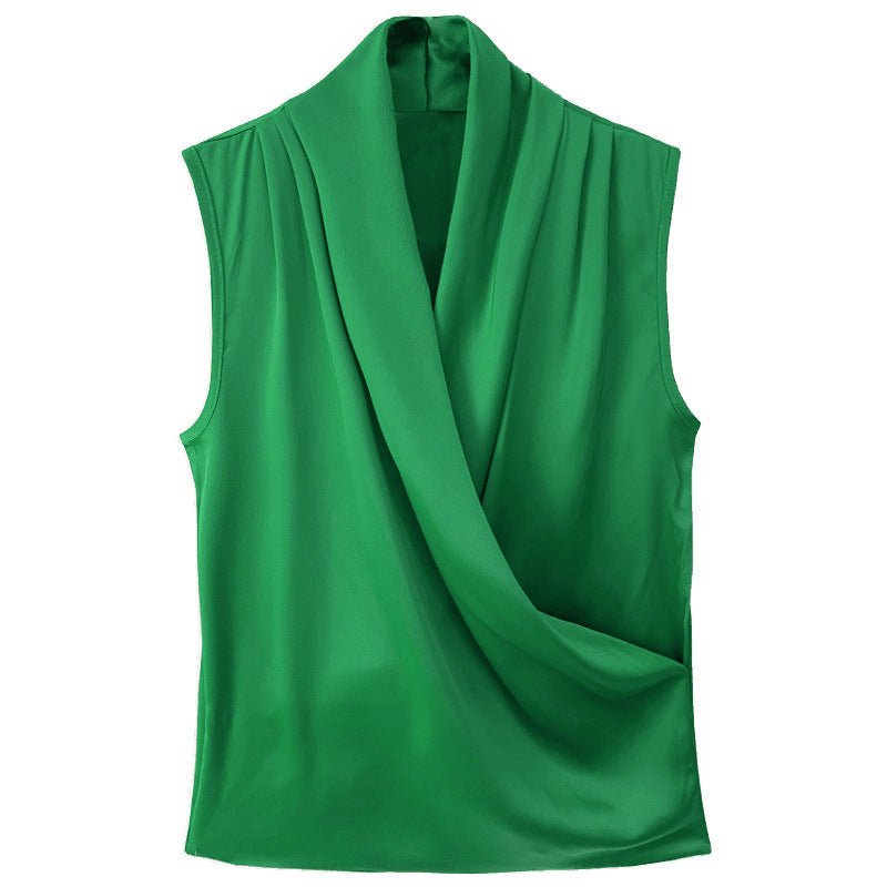 Damen Elegante Wickelbluse R&B