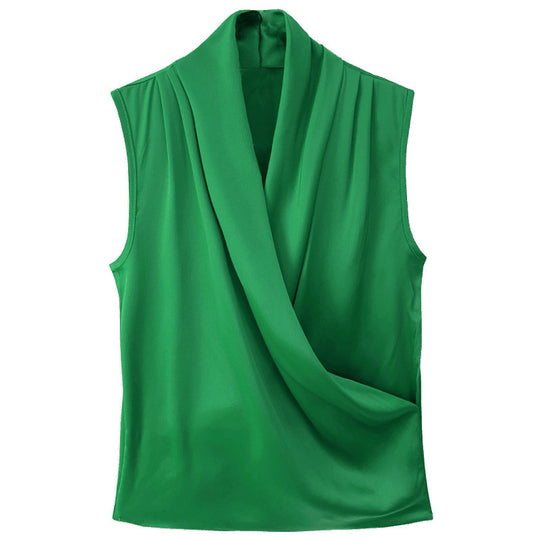 Damen Elegante Wickelbluse R&B
