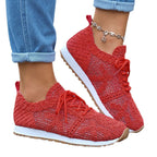 Damen Atmungsaktive Freizeitsneaker mit floralem Netzdesign R&B