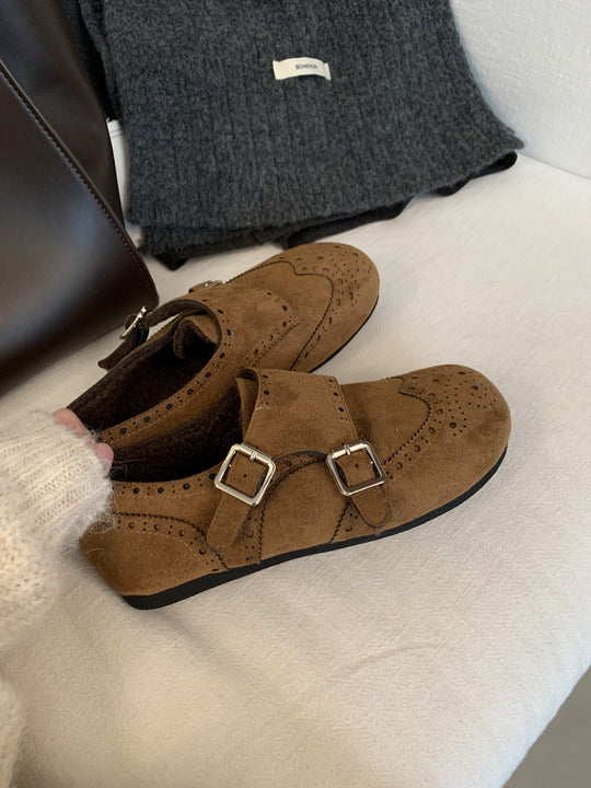 Damen Mokassins mit doppeltem Riemen und softer Innensohle R&B