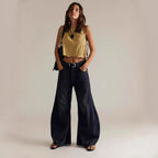 Damen Overdye Jeans mit weitem Schnitt