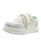 Damen Sportliche Sneakers mit verspielt floralem Design und gepolsterter Sohle