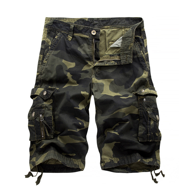 Herren taktische Cargoshorts mit multifunktionalen Taschen und verstellbarem Kordelzug