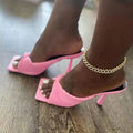 Damen Elegante High Heel Sandalen mit Ripp-Textur und modischem Design