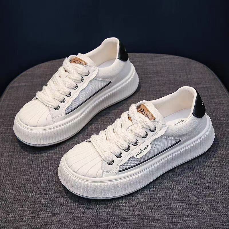 Damen Sneakers mit hohem Plateau und atmungsaktivem Obermaterial R&B