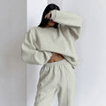 Damen Oversized Sweatshirt und Jogginghose Set R&B