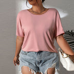 Damen lässiges Oberteil mit schickem Schulterdesign und weichem Material R&B